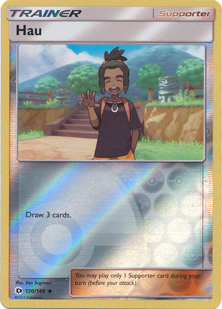 Sun &amp; Moon - 120/149 - Hau - Reverse Holo