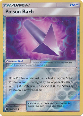 Sun &amp; Moon - 124/149 - Poison Barb - Reverse Holo