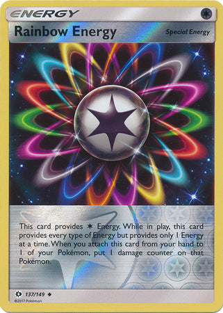 Sun &amp; Moon - 137/149 - Rainbow Energy - Reverse Holo