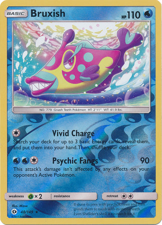 Sun &amp; Moon - 048/149 - Bruxish - Reverse Holo