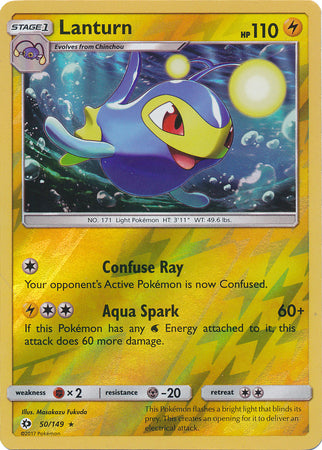 Sun &amp; Moon - 050/149 - Lanturn - Reverse Holo