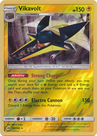 Sun &amp; Moon - 052/149 - Vikavolt - Reverse Holo