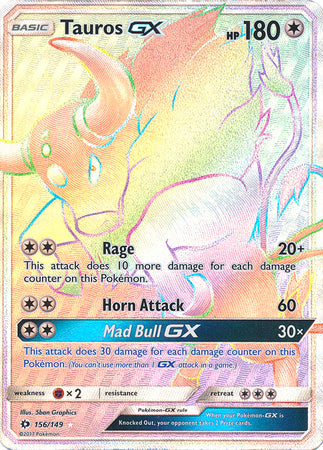 Sun &amp; Moon - 156/149 - Tauros GX