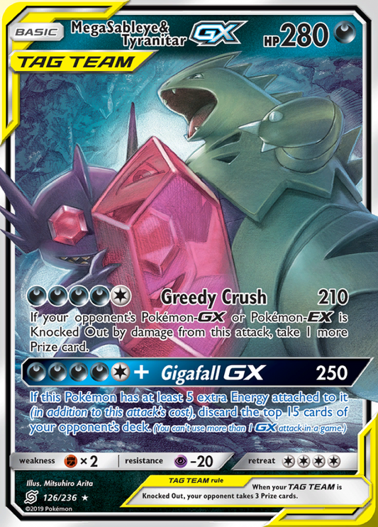Unified Minds - 126/236 - Mega Sableye &amp; Tyranitar GX (Tag Team)