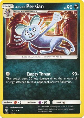 Lost Thunder - 119/214 - Alolan Persian