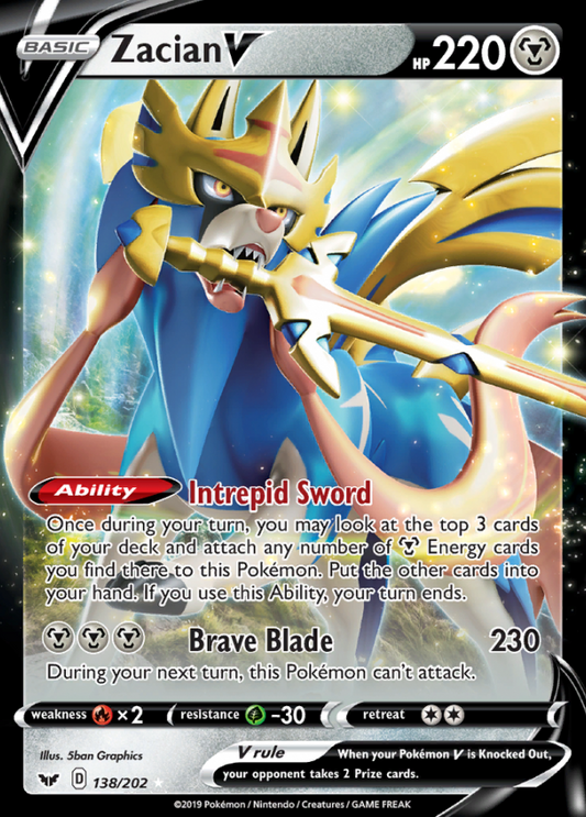 Sword &amp; Shield - 138/202 - Zacian V