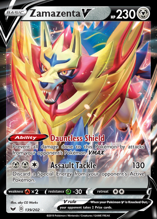 Sword &amp; Shield - 139/202 - Zamazenta V