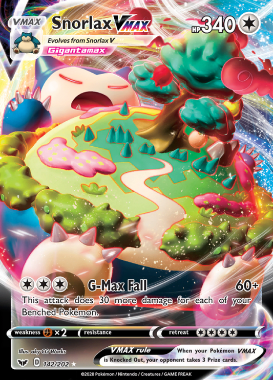 Sword &amp; Shield - 142/202 - Snorlax VMAX
