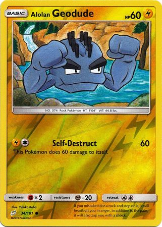 Team Up - 034/181 - Alolan Geodude - Reverse Holo