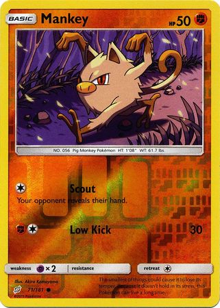 Team Up - 071/181 - Mankey - Reverse Holo