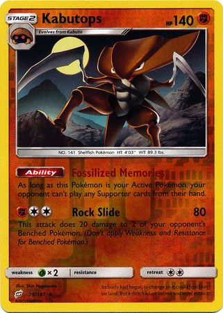 Team Up - 078/181 - Kabutops - Reverse Holo