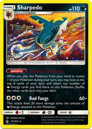 Unbroken Bonds - 111/214 - Sharpedo
