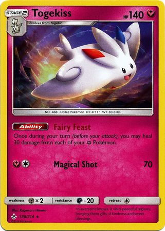 Unbroken Bonds - 138/214 - Togekiss - Holo