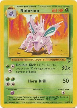 Base Set 2 - 054/130 - Nidorino