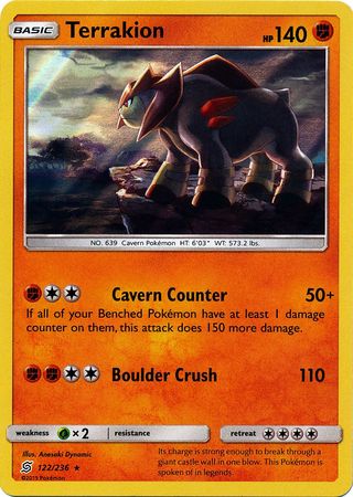 Unified Minds - 122/236 - Terrakion - Holo