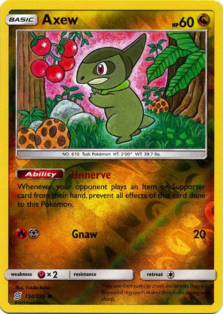 Unified Minds - 154/236 - Axew - Reverse Holo