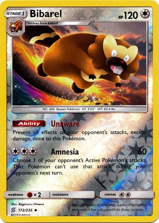 Unified Minds - 172/236 - Bibarel - Reverse Holo