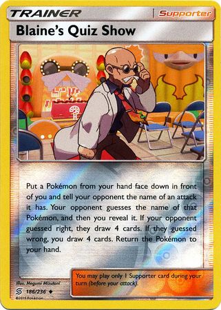 Unified Minds - 186/236 - Blaine's Quiz Show - Reverse Holo