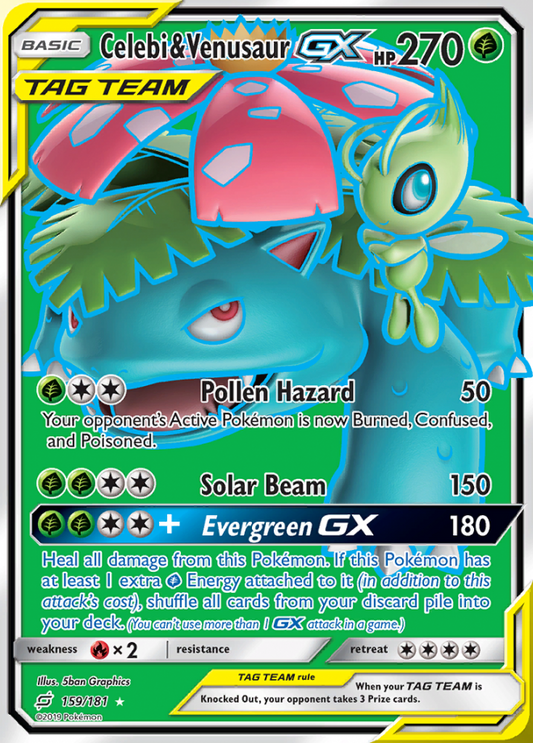 Team Up - 159/181 - Celebi &amp; Venusaur GX (Tag Team)