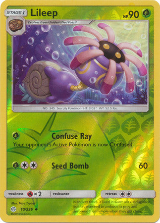 Cosmic Eclipse - 010/236 - Lileep - Reverse Holo