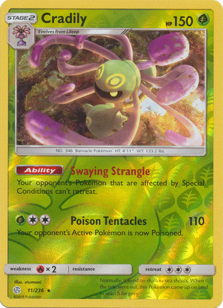 Cosmic Eclipse - 011/236 - Cradily - Reverse Holo