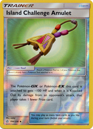 Cosmic Eclipse - 194/236 - Island Challenge Amulet - Reverse Holo