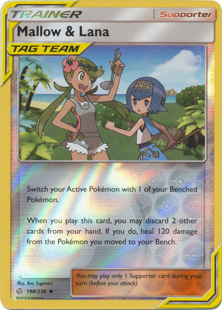 Cosmic Eclipse - 198/236 - Mallow &amp; Lana (Tag Team) - Reverse Holo