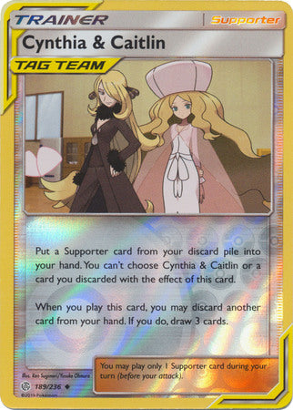 Cosmic Eclipse - 189/236 - Cynthia &amp; Caitlin (Tag Team) - Reverse Holo