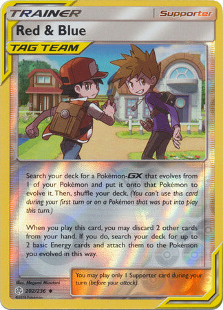 Cosmic Eclipse - 202/236 - Red &amp; Blue (Tag Team) - Reverse Holo