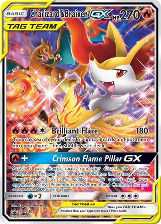 Black Star Promos - SM230 - Charizard &amp; Braixen GX (Tag Team)