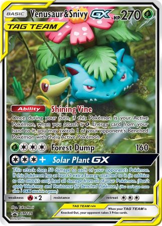 Black Star Promos - SM229 - Venusaur &amp; Snivy GX (Tag Team)
