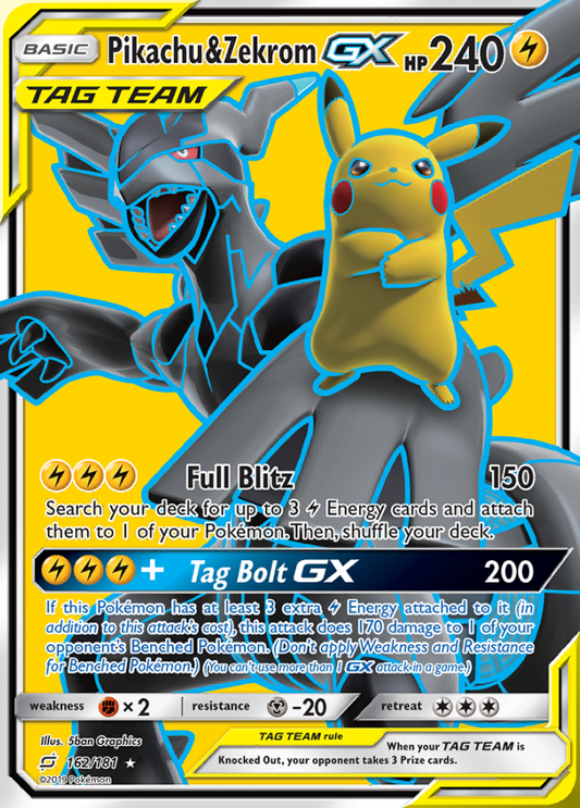 Team Up - 162/181 - Pikachu &amp; Zekrom GX (Tag Team)