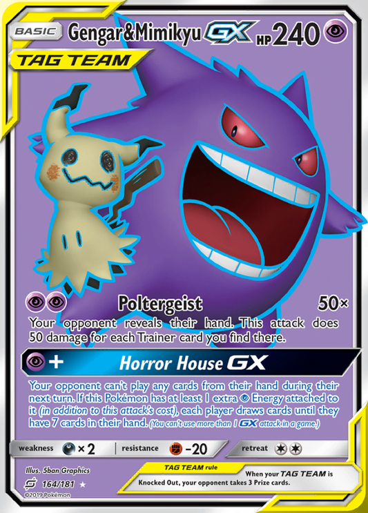 Team Up - 164/181 - Gengar &amp; Mimikyu GX (Tag Team)