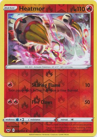 Sword &amp; Shield - 026/202 - Heatmor - Reverse Holo