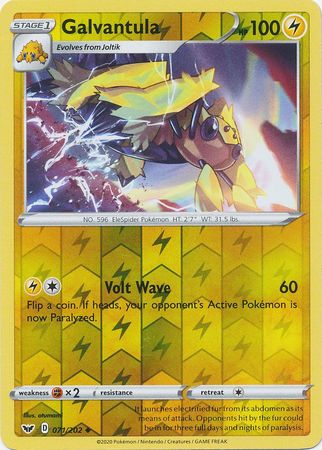 Sword &amp; Shield - 071/202 - Galvantula - Reverse Holo