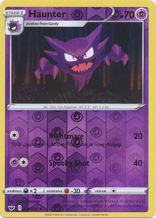 Sword &amp; Shield - 084/202 - Haunter - Reverse Holo