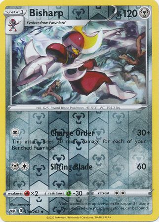 Sword &amp; Shield - 134/202 - Bisharp - Reverse Holo