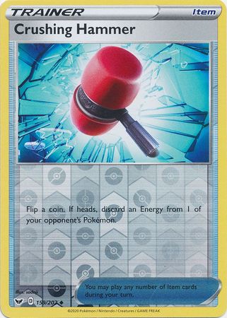 Sword &amp; Shield - 159/202 - Crushing Hammer - Reverse Holo