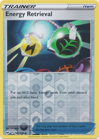 Sword &amp; Shield - 160/202 - Energy Retrieval - Reverse Holo