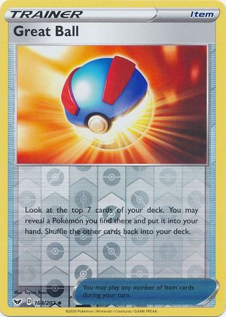 Sword &amp; Shield - 164/202 - Great Ball - Reverse Holo