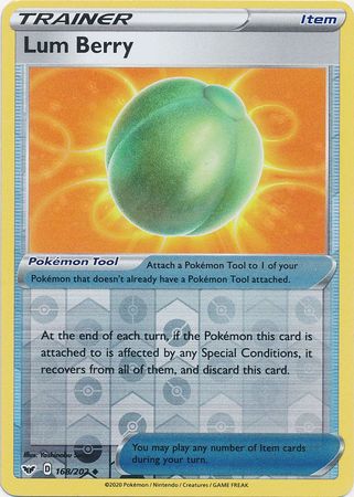 Sword &amp; Shield - 168/202 - Lum Berry - Reverse Holo