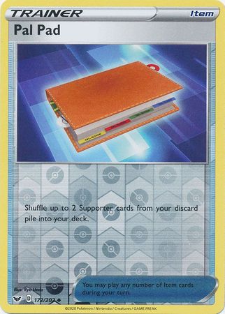 Sword &amp; Shield - 172/202 - Pal Pad - Reverse Holo