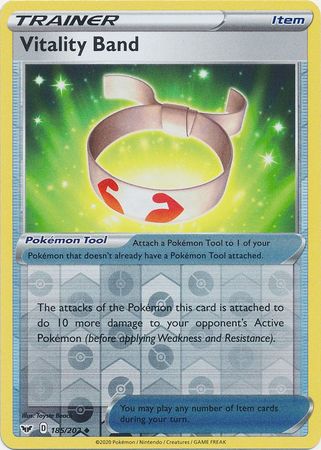 Sword &amp; Shield - 185/202 - Vitality Band - Reverse Holo