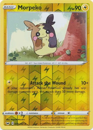Sword &amp; Shield - 078/202 - Morpeko - Reverse Holo