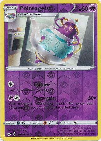 Sword &amp; Shield - 090/202 - Polteageist - Reverse Holo
