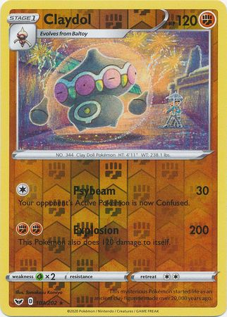 Sword &amp; Shield - 103/202 - Claydol - Reverse Holo