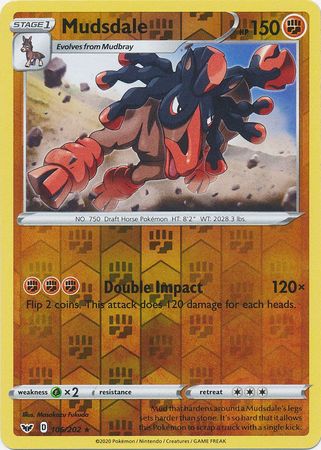 Sword &amp; Shield - 106/202 - Mudsdale - Reverse Holo