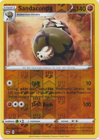 Sword &amp; Shield - 109/202 - Sandaconda - Reverse Holo