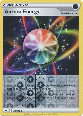Sword &amp; Shield - 186/202 - Aurora Energy - Reverse Holo