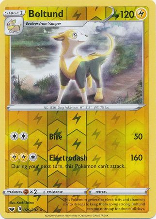 Sword &amp; Shield - 076/202 - Boltund - Reverse Holo